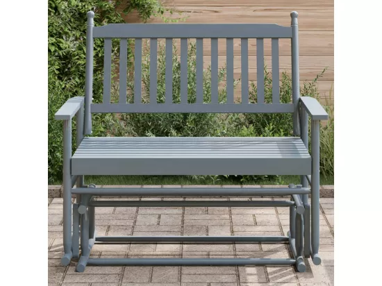 Banc balancelle gris 118x70x104,5 cm bois massif de peuplier