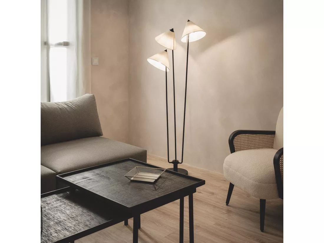 Lampadaire Métal Bells Blanc