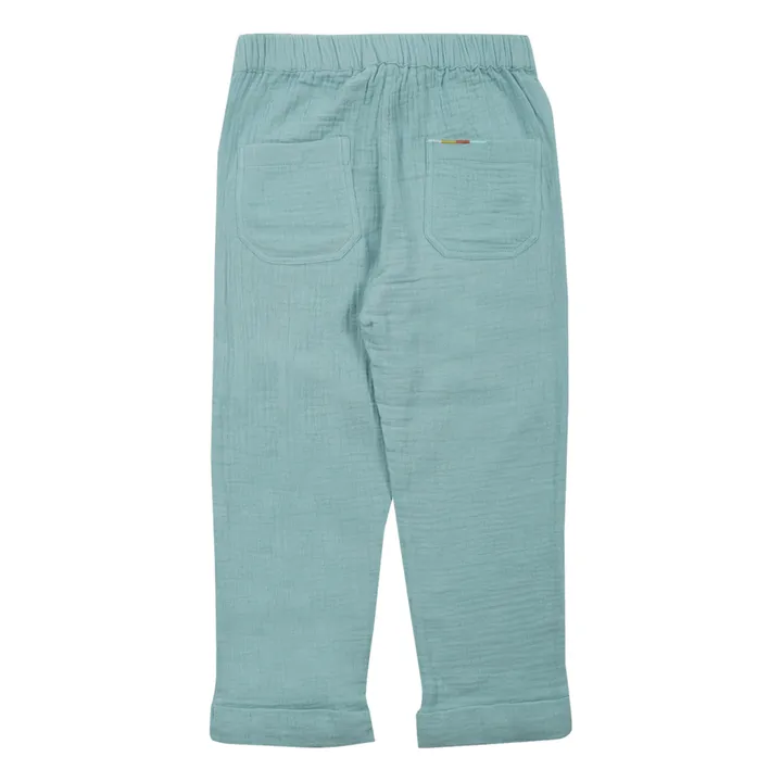 Louise Misha Pantalon Darshan Gaze de Coton | Bleu