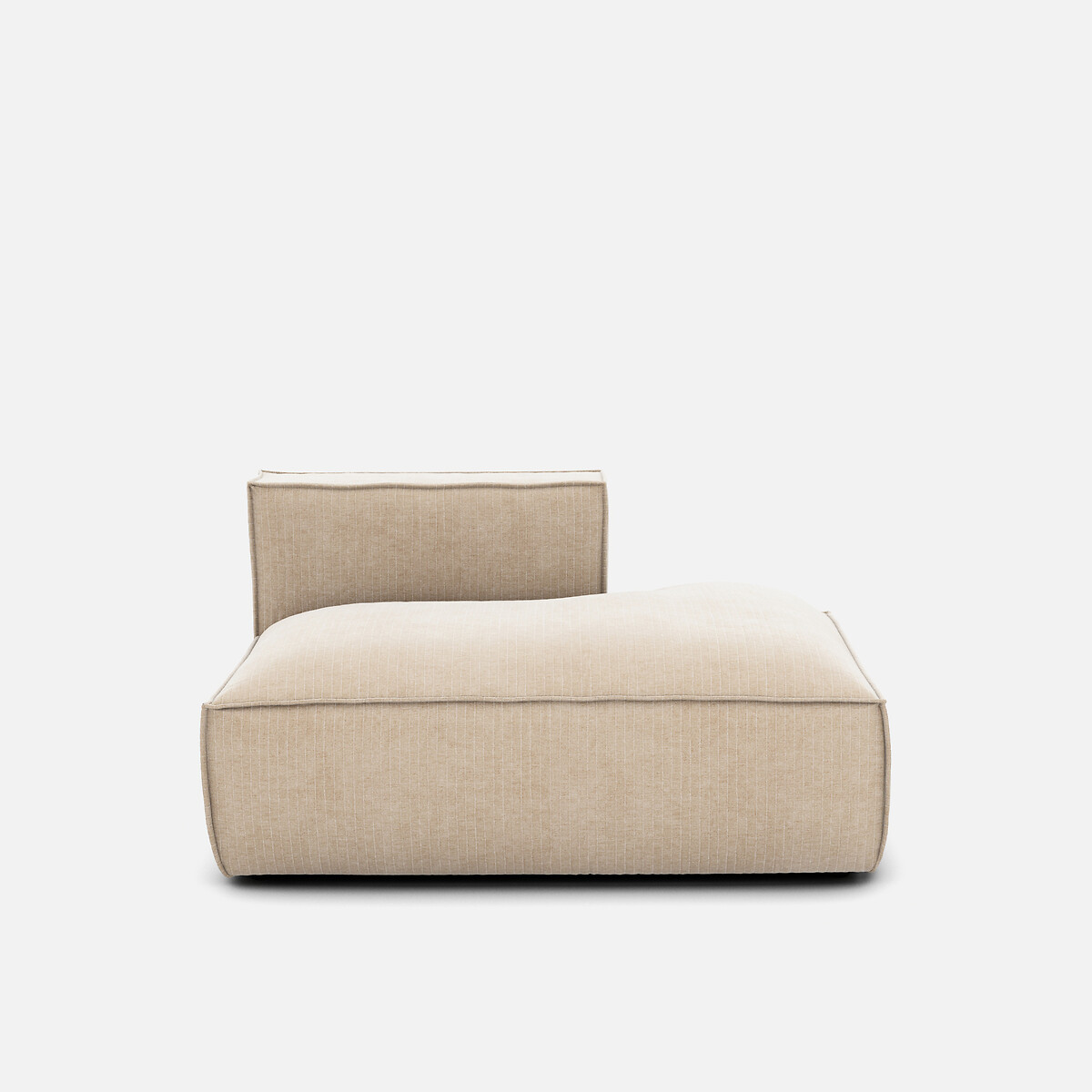 LA REDOUTE INTERIEURS<br>Sofá lounge, direito, veludo vintage, Seven