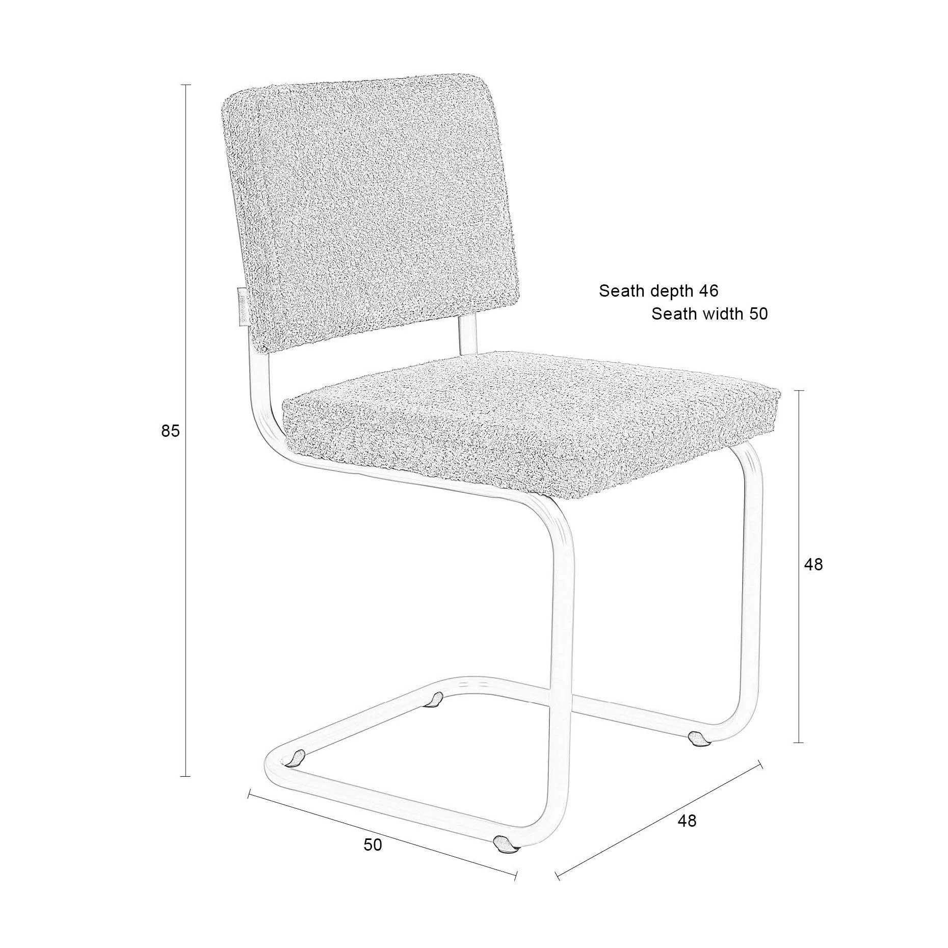 Zuiver eetkamerstoel (set van 2) Ridge Soft