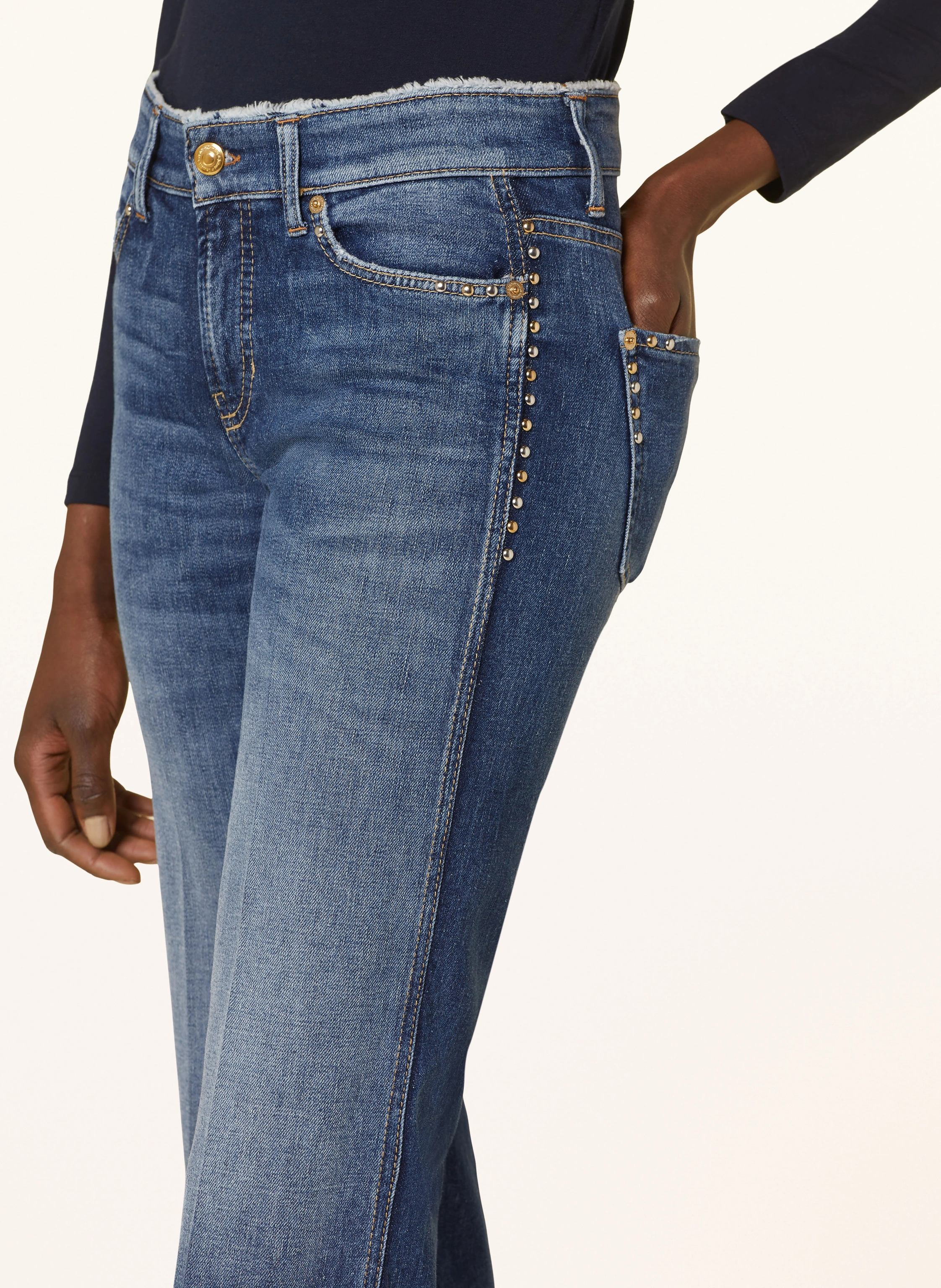 CAMBIO Bootcut Jeans FRANCESCA mit Nieten
