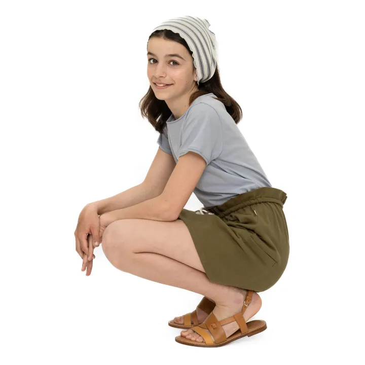 Minimalisma Jupe Coton Bio Edna | Vert kaki