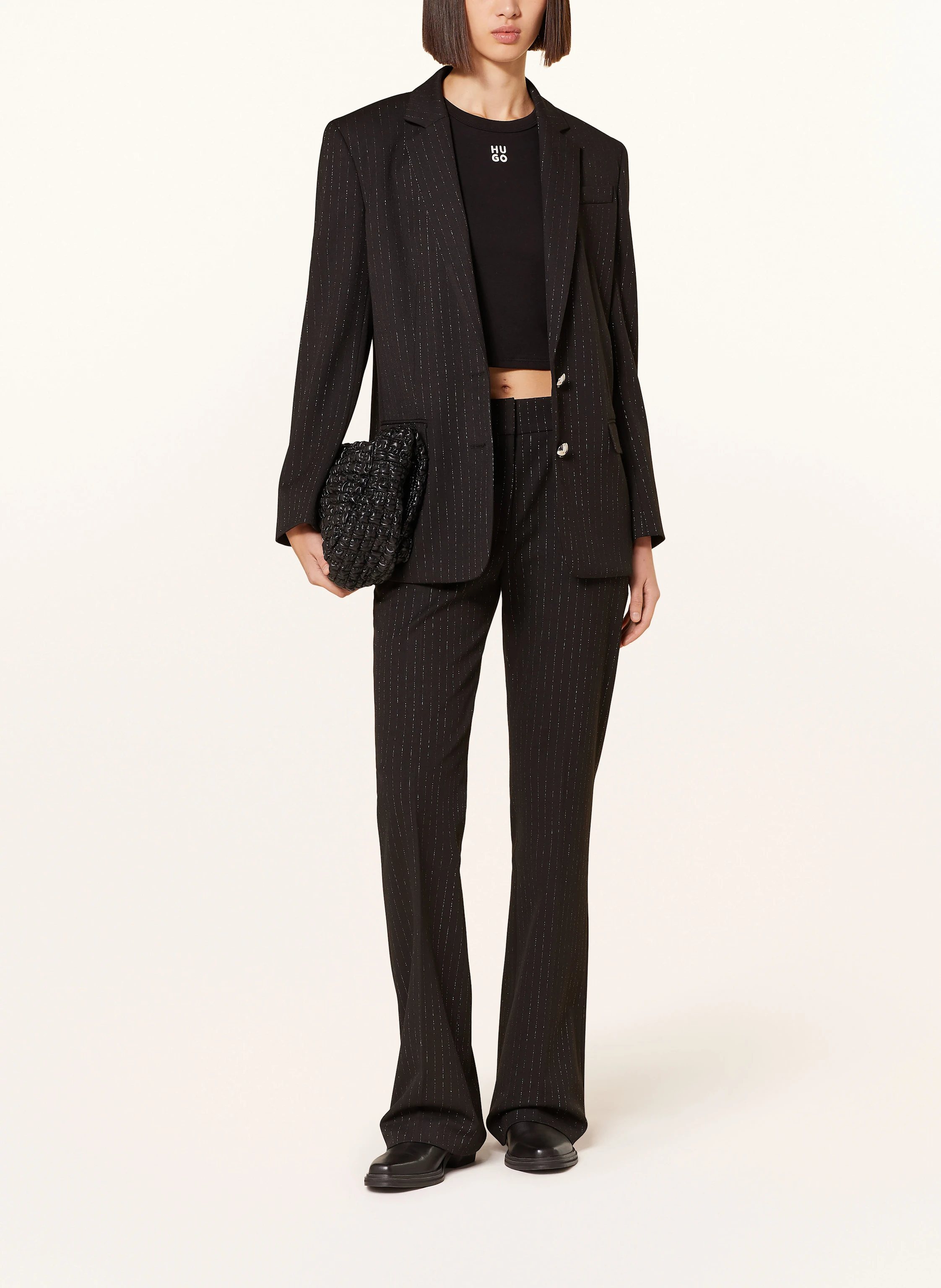 HUGO Blazer ANATALI mit Glitzergarn