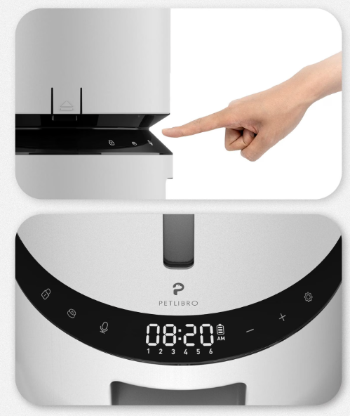 (3L) Granary Automatic Feeder Automatischer Haustier Futter Spender inkl. Sprachaufzeichnung (PL-AF005-91W) - Weiss