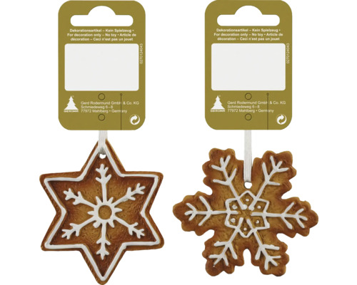 Sneeuwvlok hanger, polyresin bruin