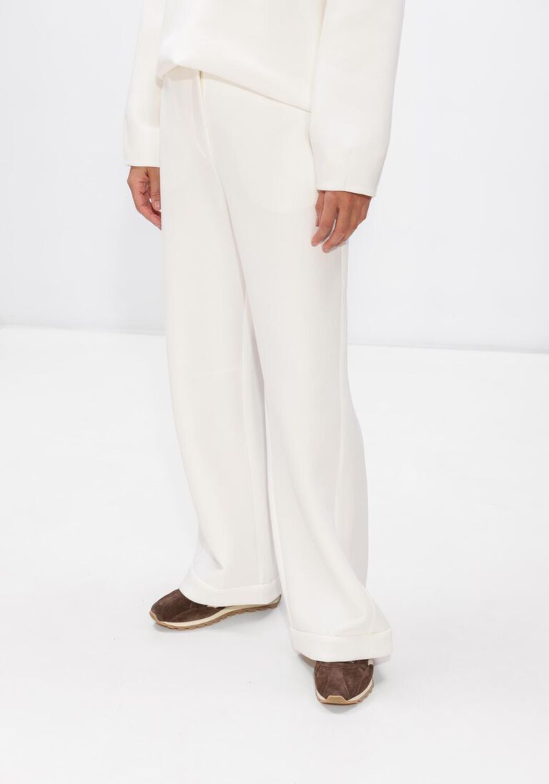 creme max mara wijde broek maroso
