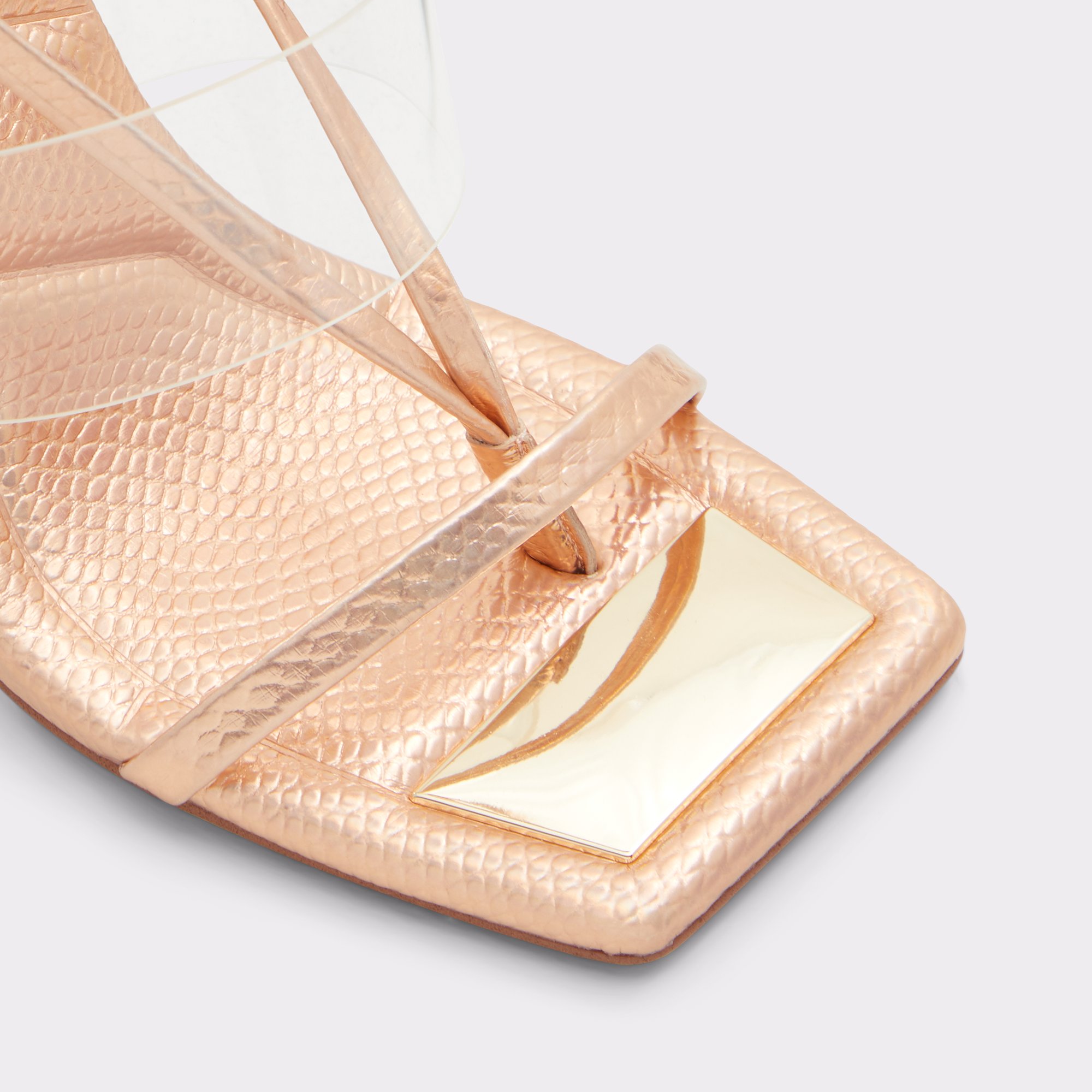 Elektra Rose Gold Women Strappy Sandals
