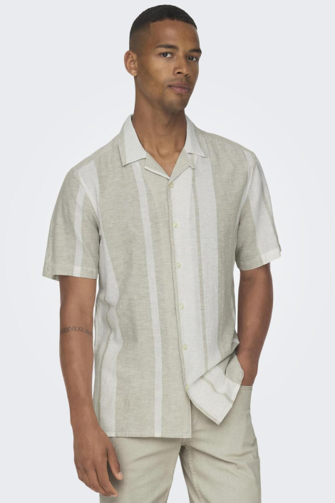 Only & Sons beige heren overhemd