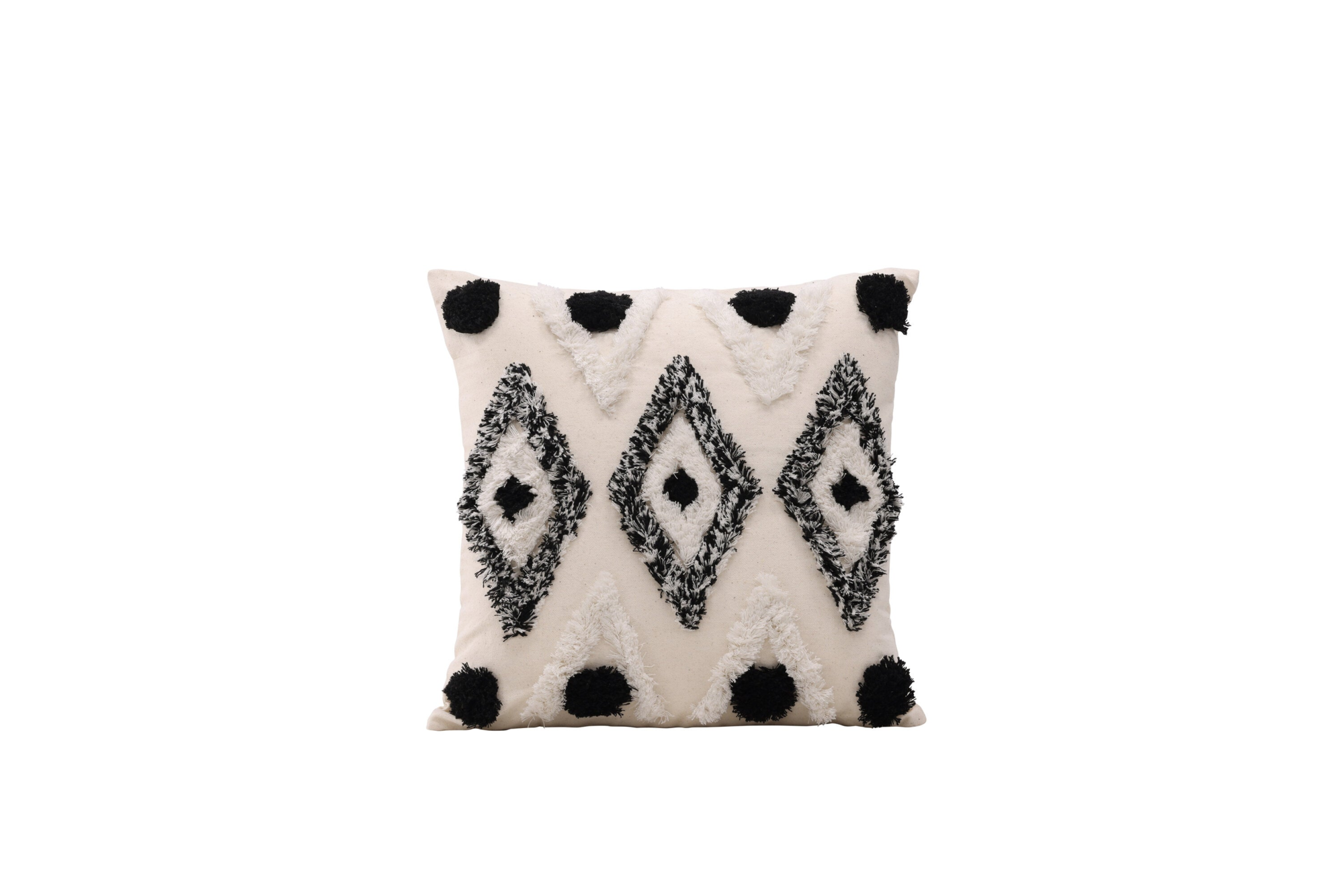 Nuta Kussenhoes 45x45cm - Zwart/wit