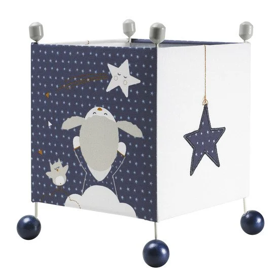 Merlin lampe chevet   Bleu Blanc        de               Sauthon Baby's Sweet Home