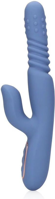 Rotating Beads and Thrusting Rabbit Vibrator - Blue Nova