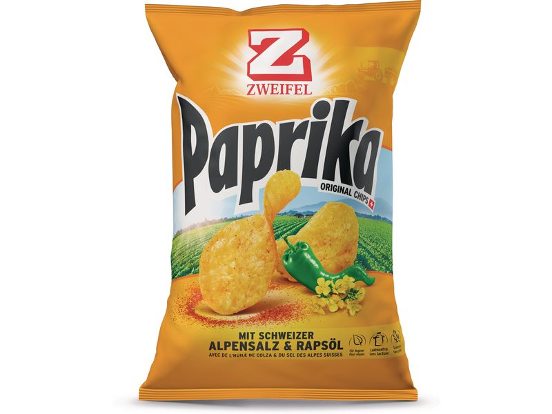 Zweifel Chips Original Paprika 175 g Kartoffel Chips mit rauchig-würzigem Geschmack