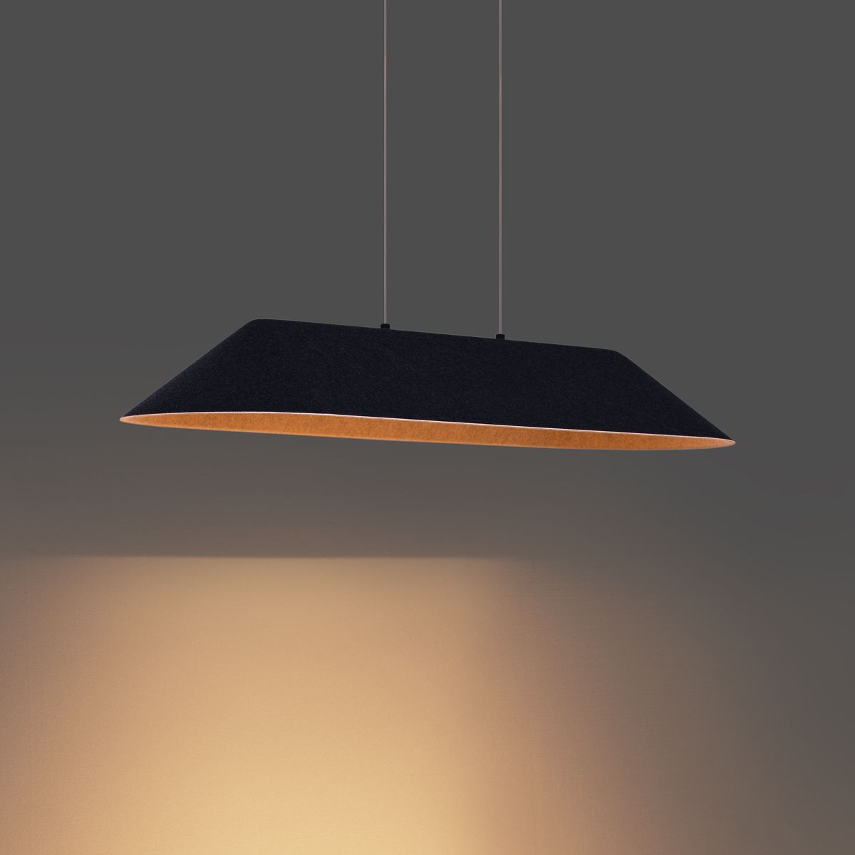 Moderne hanglamp zwart met grijze binnenkant incl. LED 3-staps dimbaar - Dani