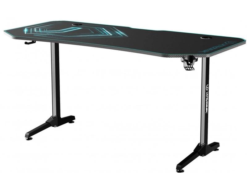 Ultradesk Gaming Tisch Frag XXL Blau Stabiler Gaming-Tisch für bis zu drei Monitore