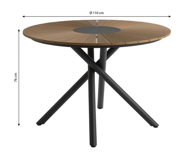 Dehner Tisch Barcelona, ca. Ø110/H76 cm