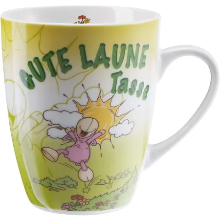 NICI Tasse Gute Laune Tasse Porzellan, 10 x 9 cm, 270 ml