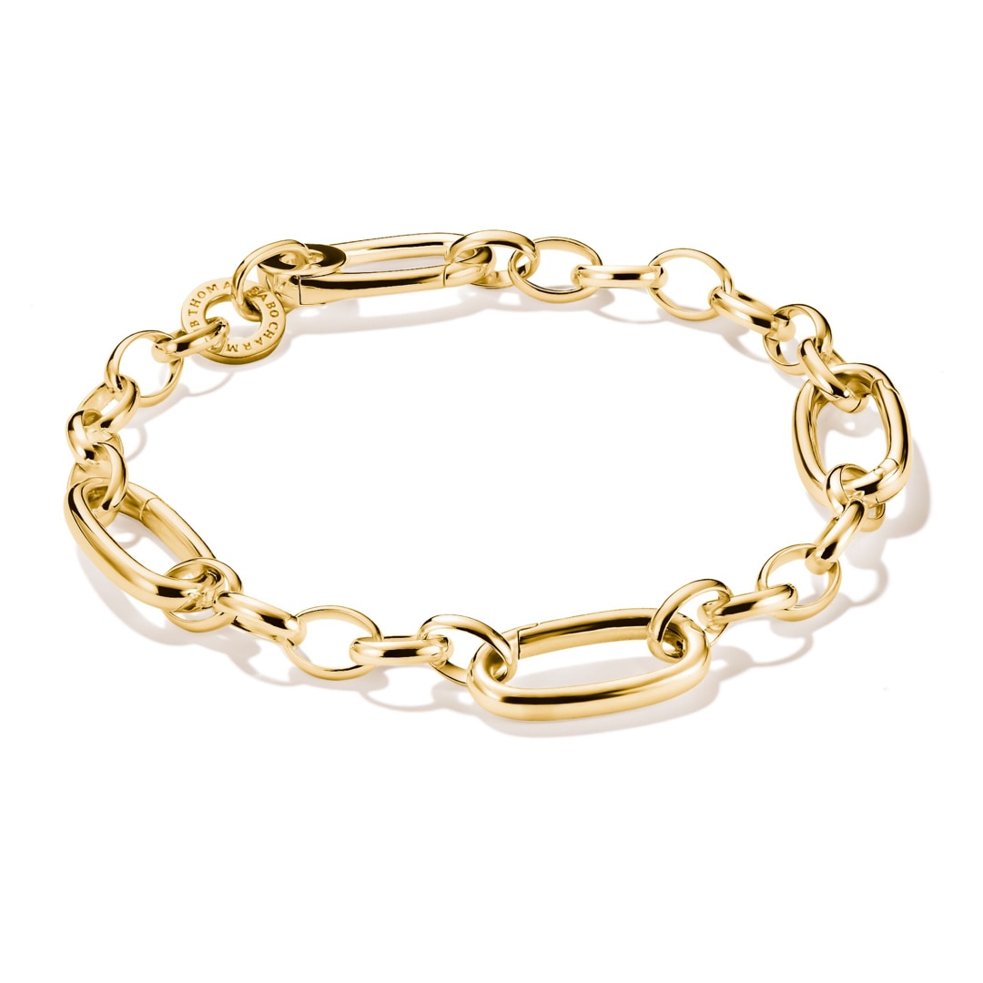 Thomas Sabo Connect Charm-Armband mit drei Connect Links vergoldet