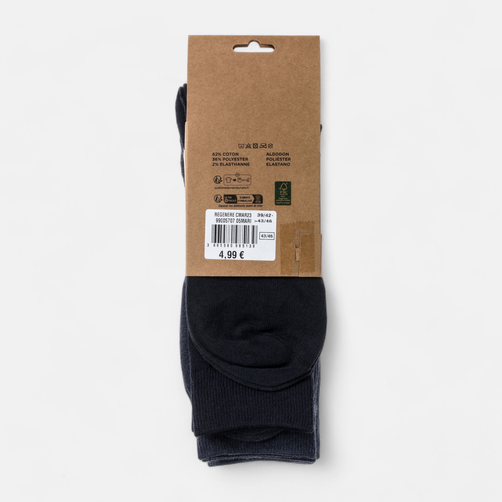 Chaussettes Homme bleu marine