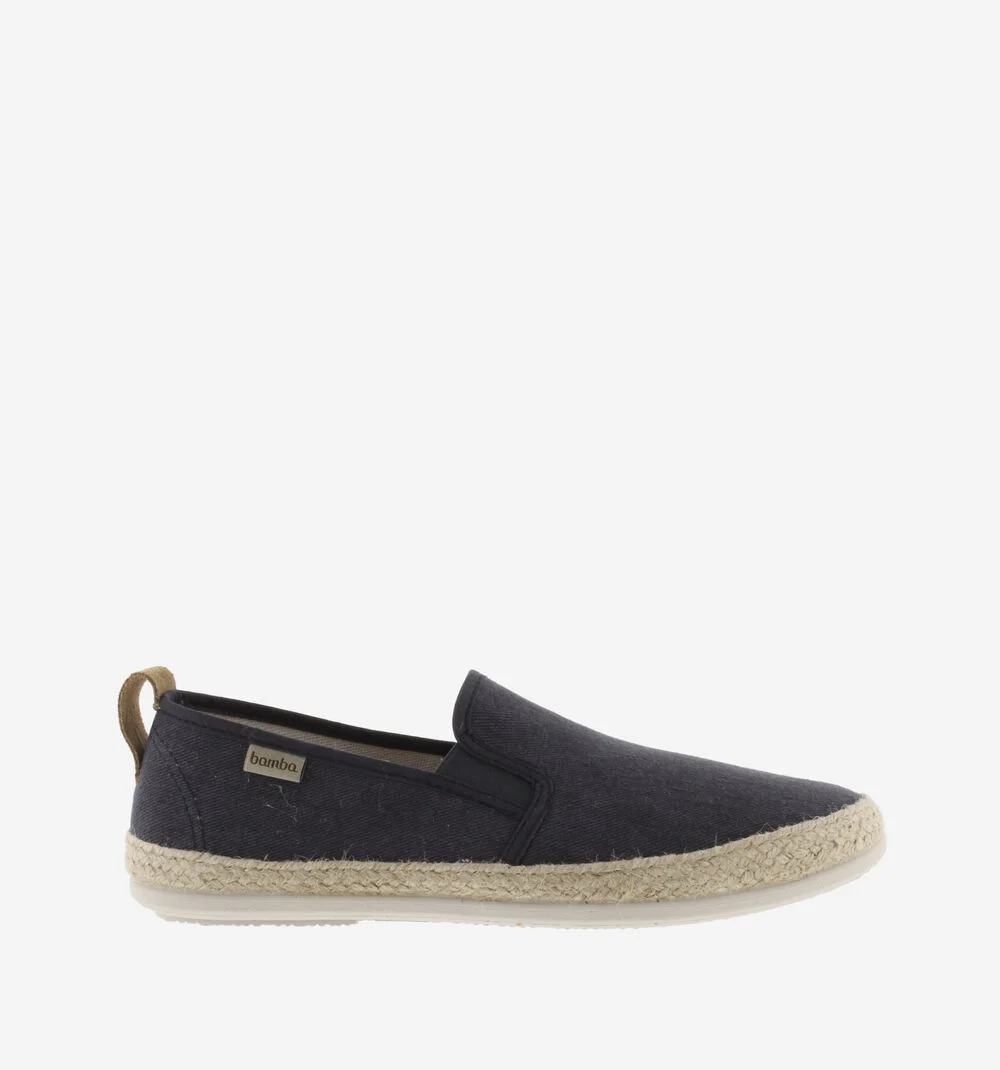ANDRÉ ÉLASTIQUES TOILE DÉLAVÉE Espadrilles à tirette pour homme MARINO