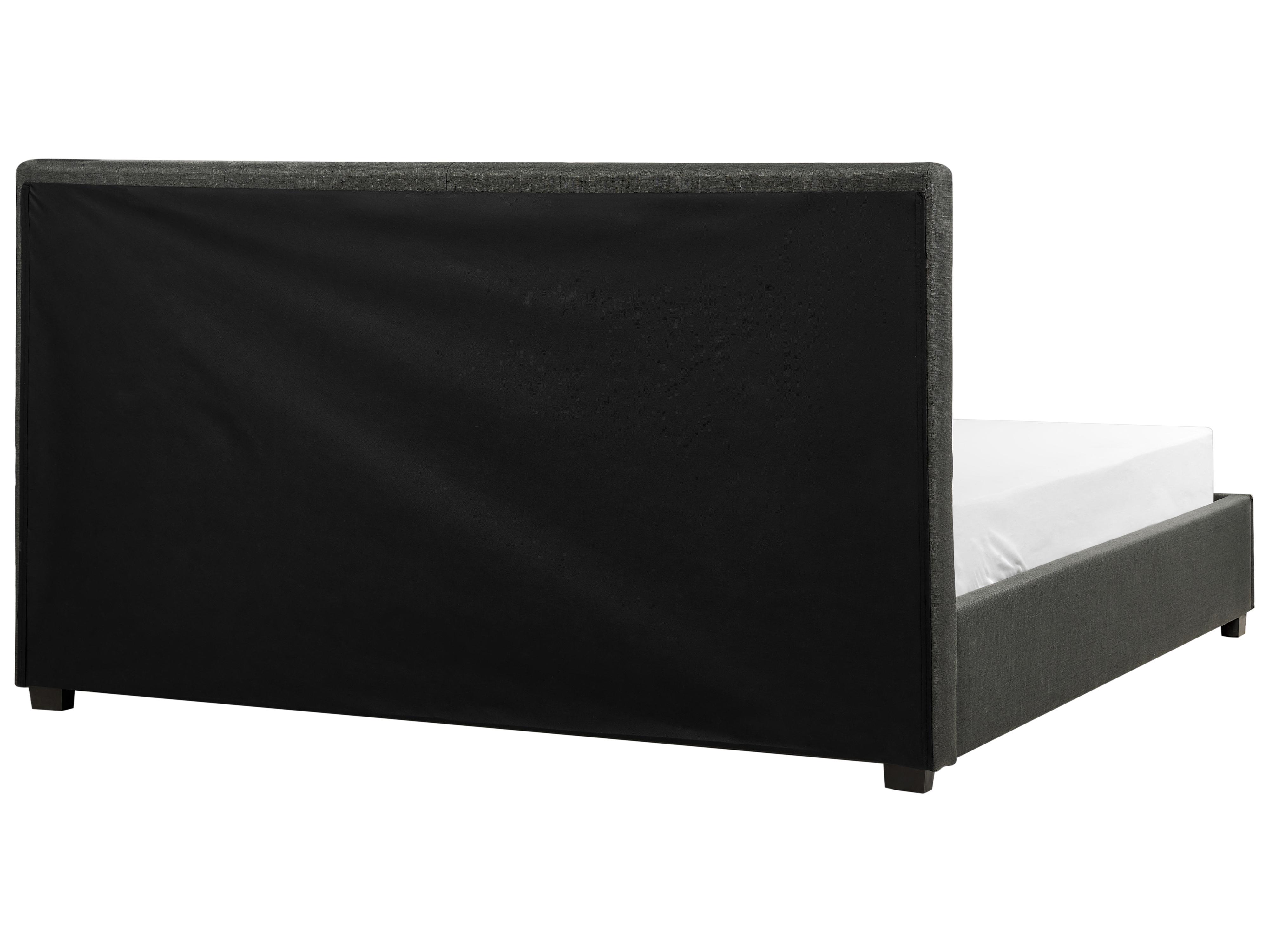 Bed met opbergladen Stof LA ROCHELLE 180 x 200 cm Donkergrijs