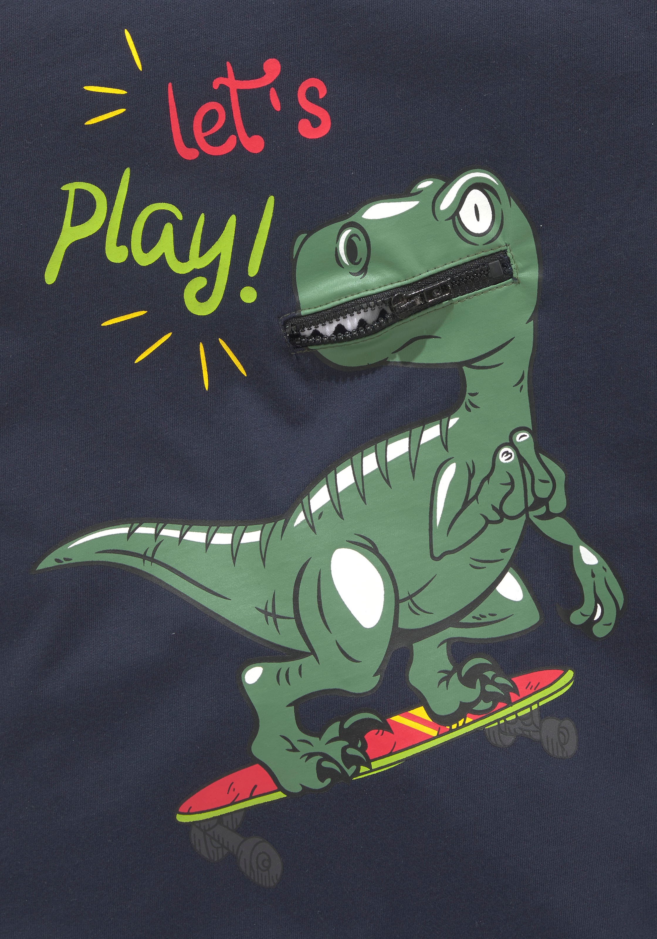 KIDSWORLD Langarmshirt »LET´S PLAY«, Langarm,  Basic-Stil,  aus  Baumwolle