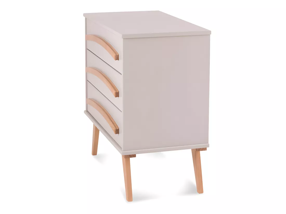 Chambre enfant complète (90*190) Bois massif Lin - COSETTE