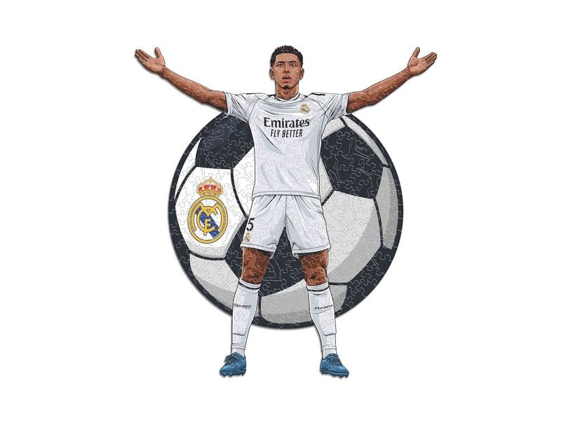 Iconic Puzzle Jude Bellingham – Real Madrid Lizenziertes Holzpuzzle, Grösse M