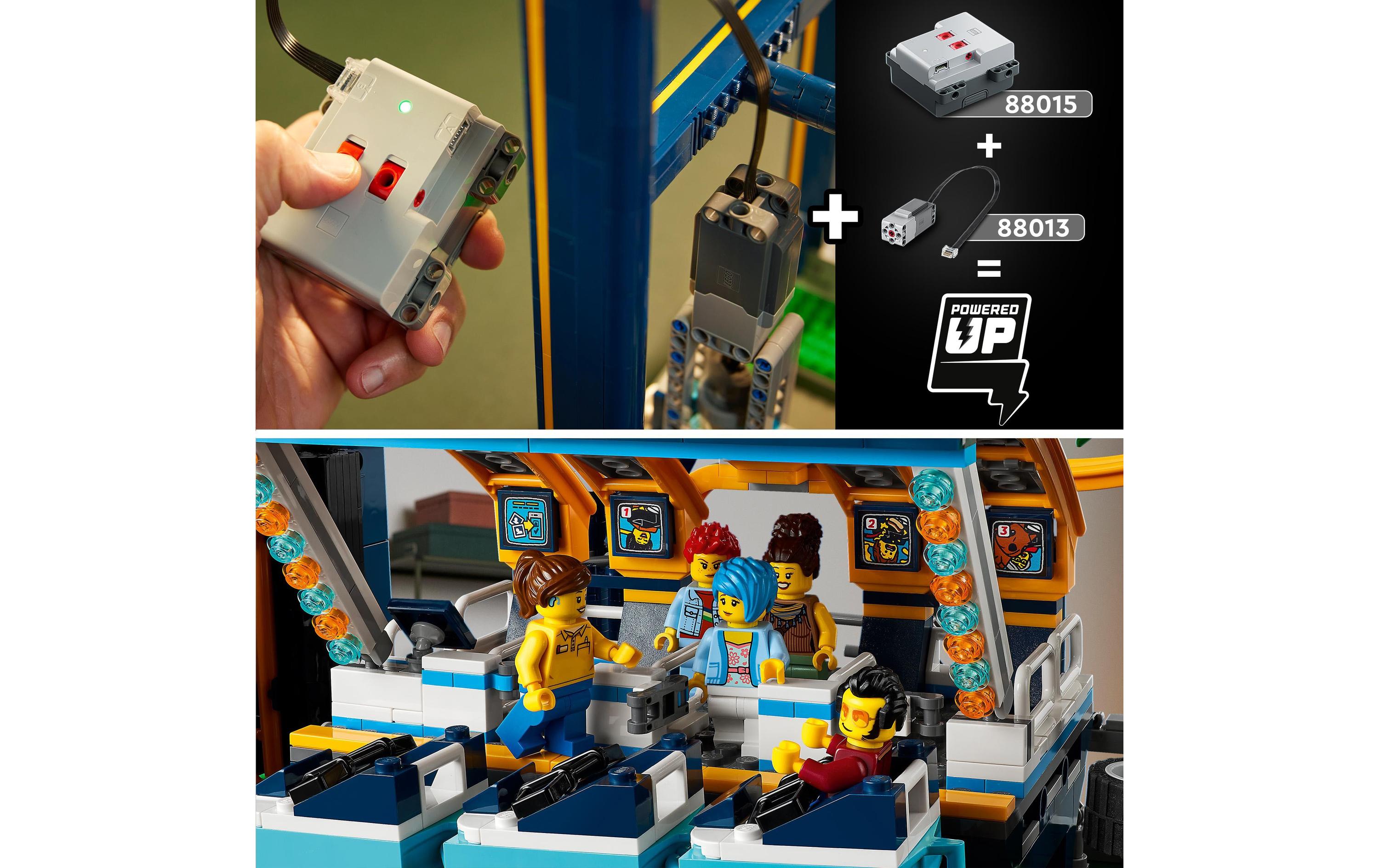 Icons Looping-Achterbahn 10303<br>Eine schwerkraftgetriebene Achterbahn aus LEGO