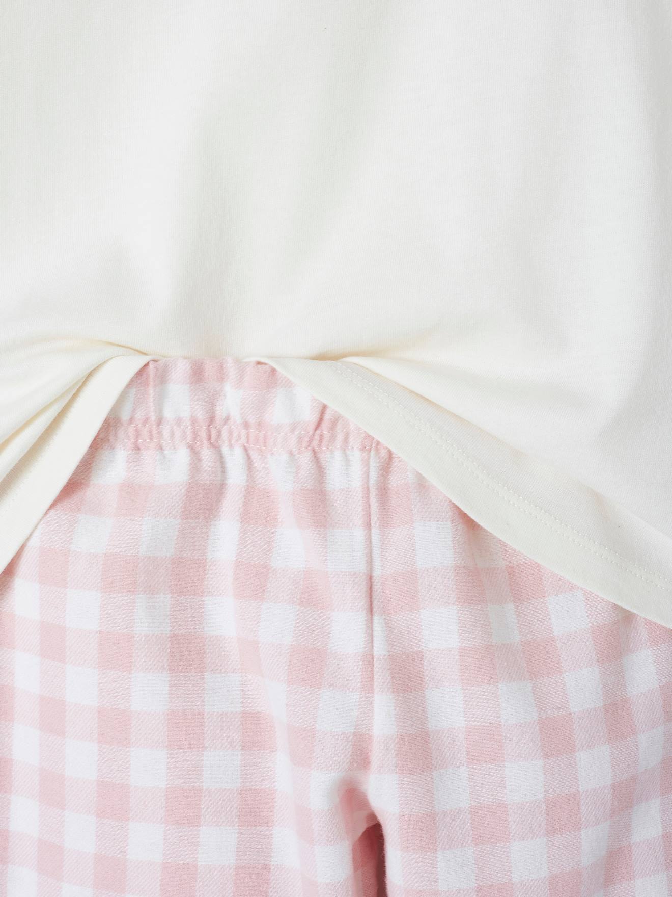 Pijama de flanela tricotada rosa 