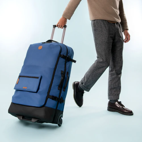 Valise souple 2 roues large Shiraz bleu