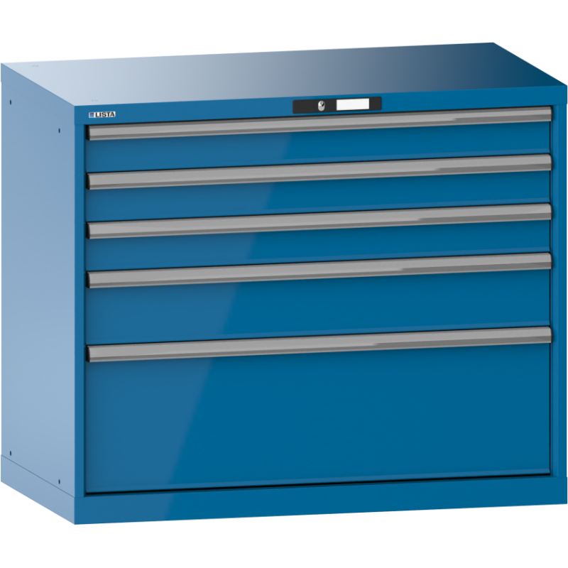 Armoire à tiroirs Lista 54 x 27E  H 85 x L 102,3 x P 57,2 cm 5 tiroirs Key Lock