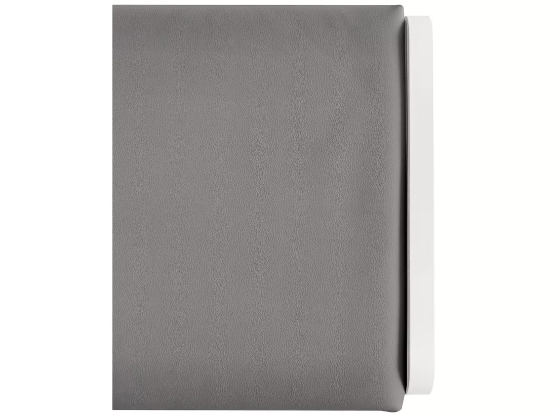 Lot de 2 Bancs rembourrés avec coussin en similicuir - Gris