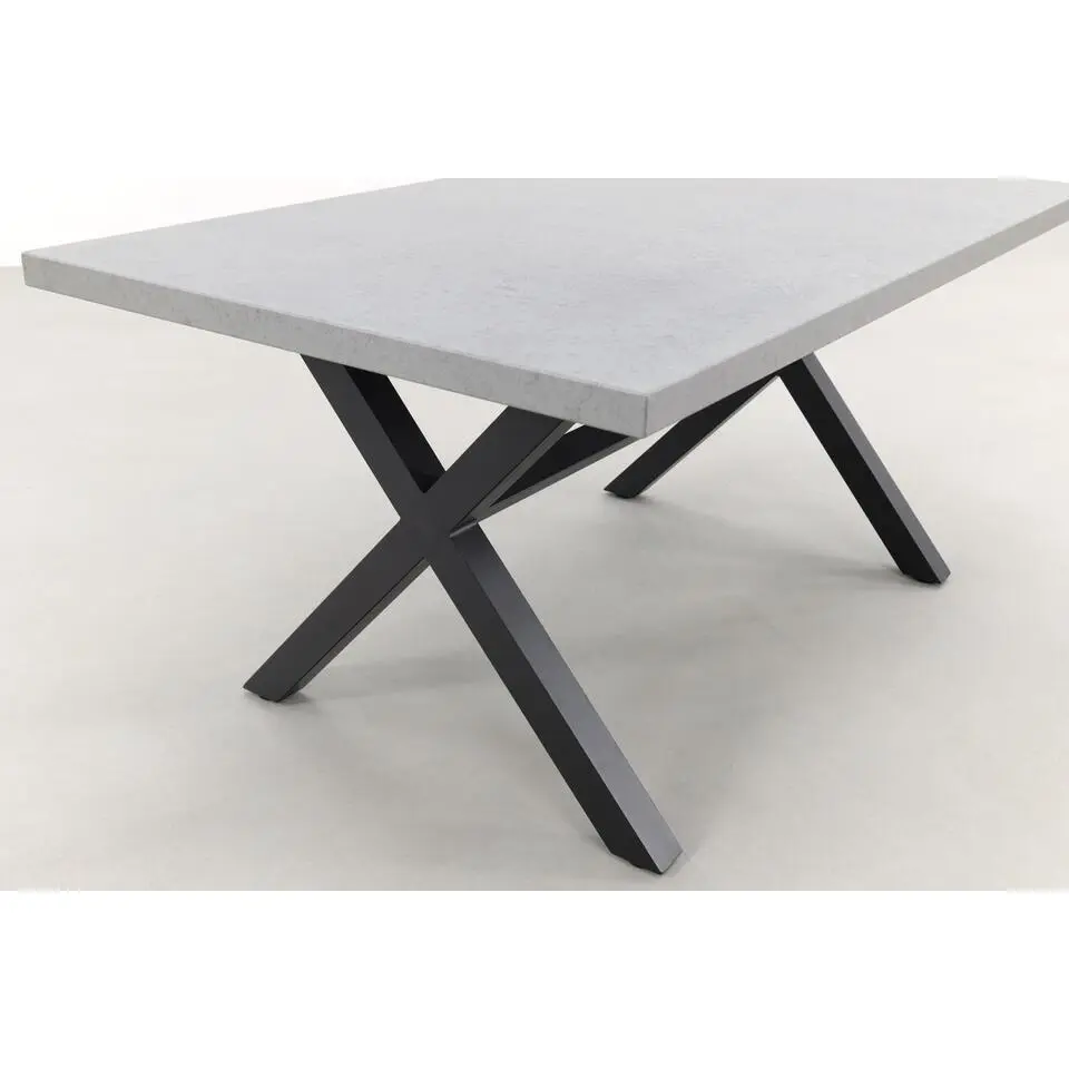 Verona betonlook tuintafel 160 x 90 cm. - Black