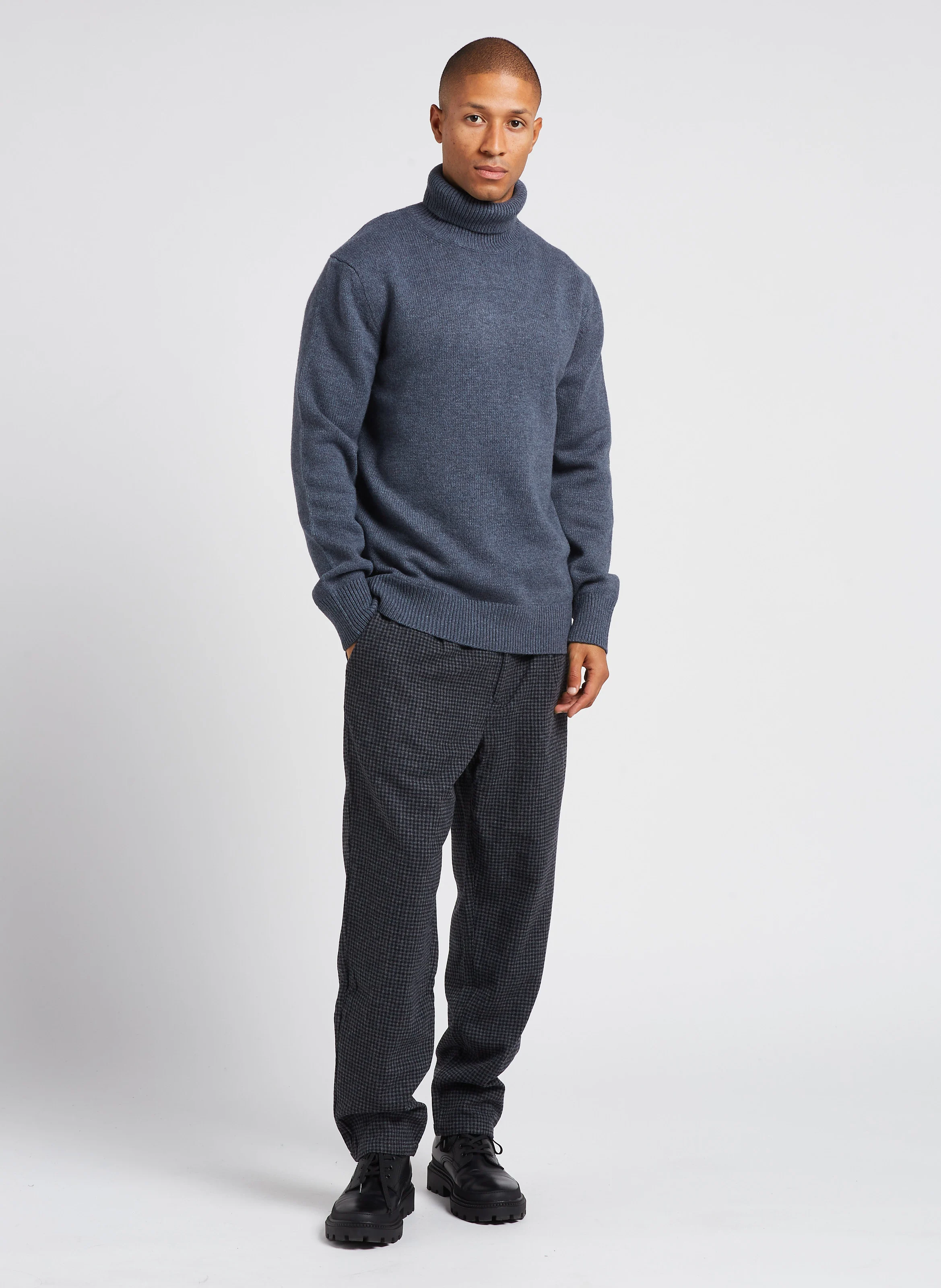 Bertilo - Pantalon chino 7/8 ème en laine mélangée imprimé | Argent