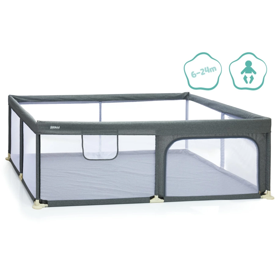 fillikid Laufgitter Rio XL grau 180 x 120 cm
