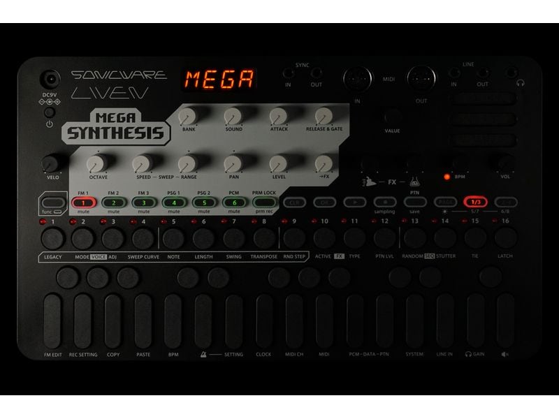 Sonicware Groove-Box LIVEN Mega Synthesis Retro-Spiel Musik Groovebox