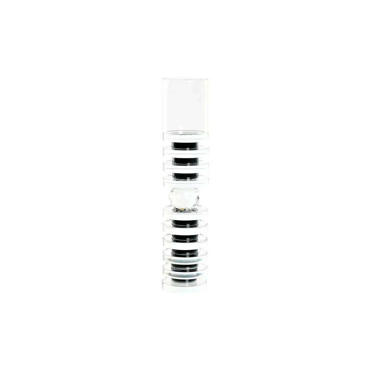 DKD Home Decor Bougeoir - Verre Noir