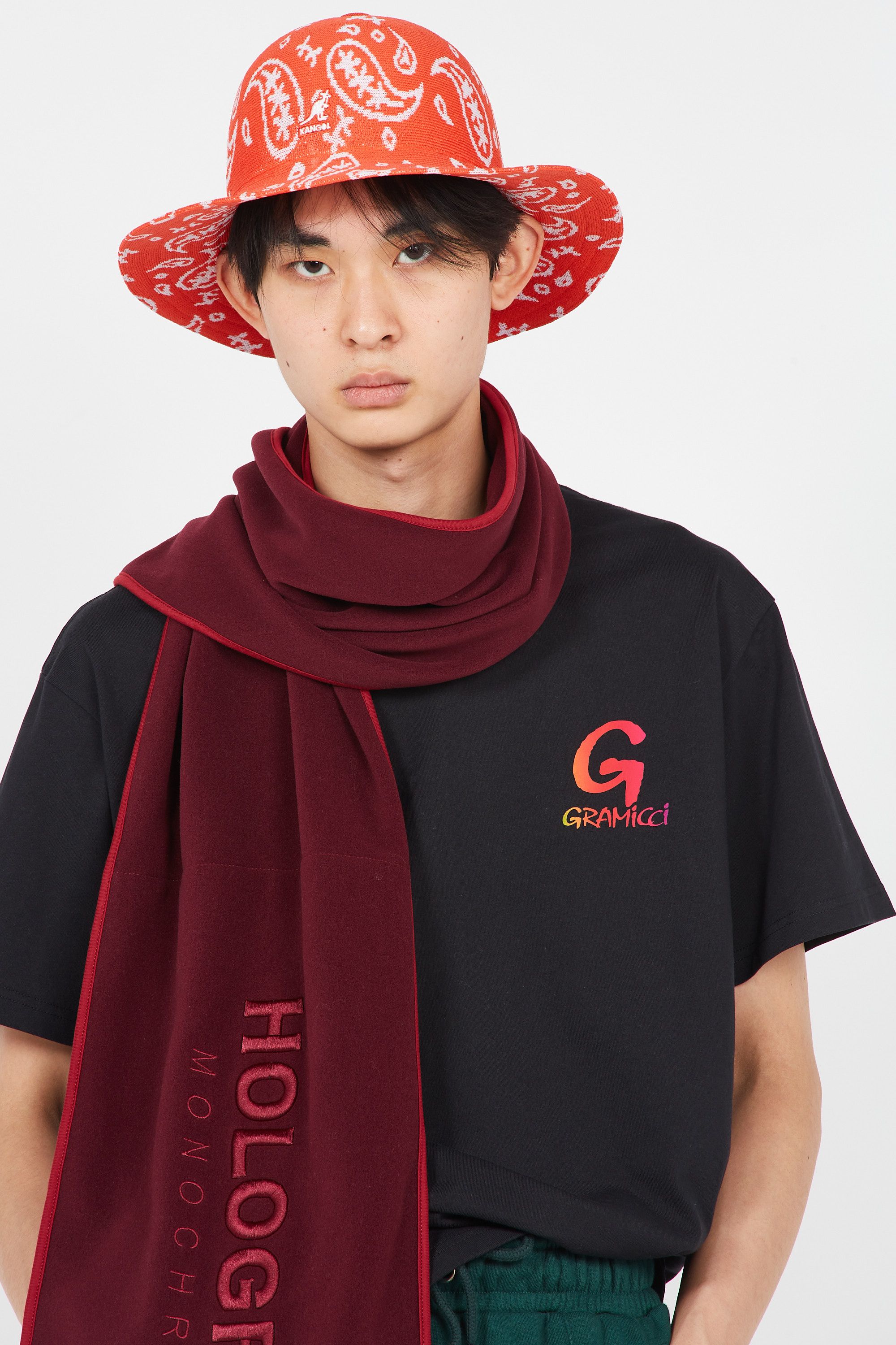 Hologram Echarpe Scarf Monochrome Rouge