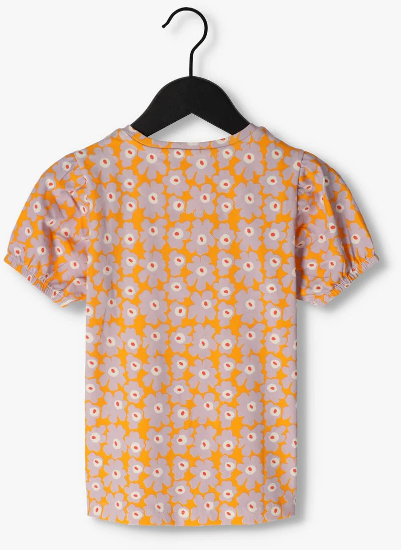 MOODSTREET lila moodstreet t-shirt t-shirt aop flower with puffed sleeve