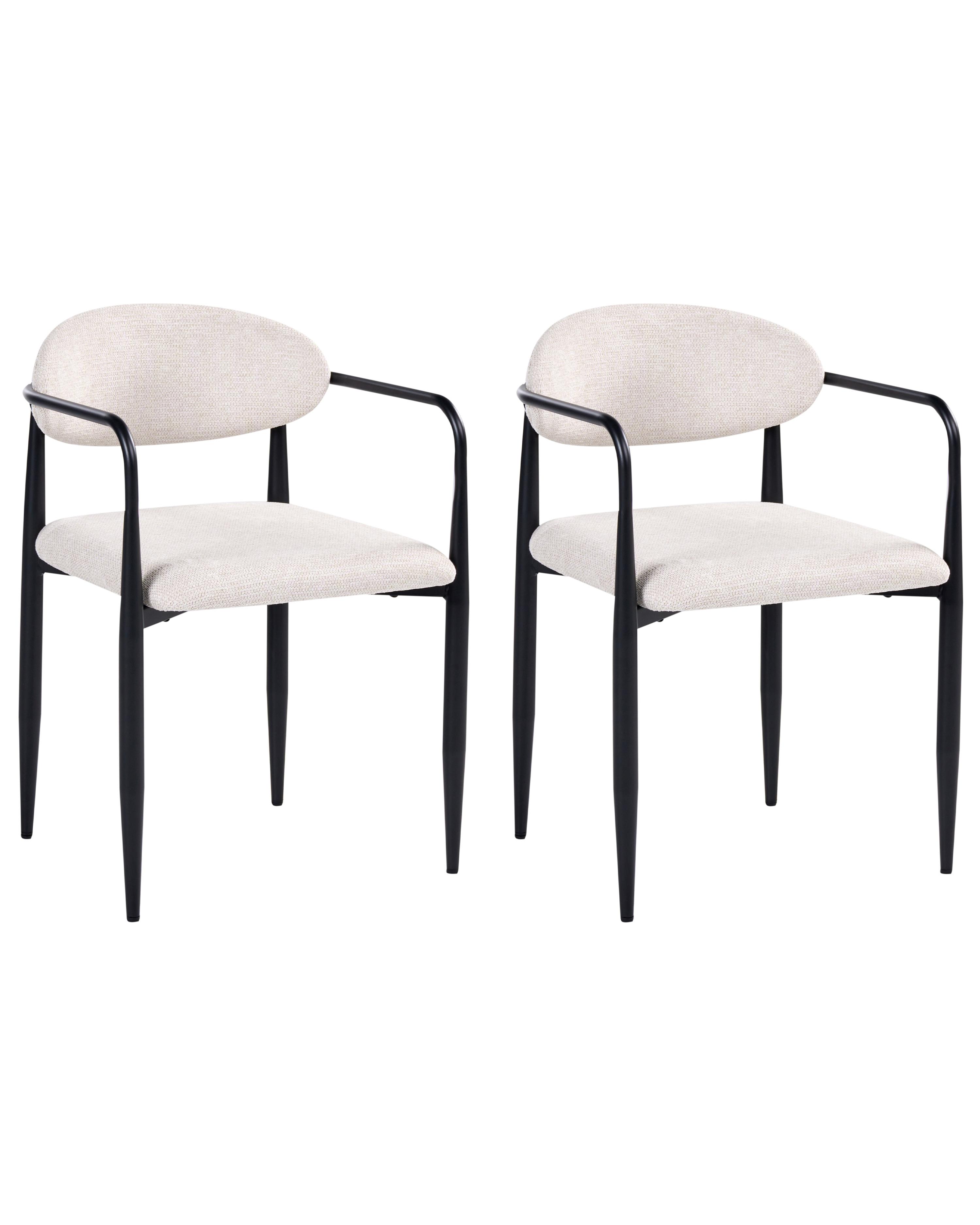 Set van 2 eetkamerstoelen TANEVIK Lichtbeige