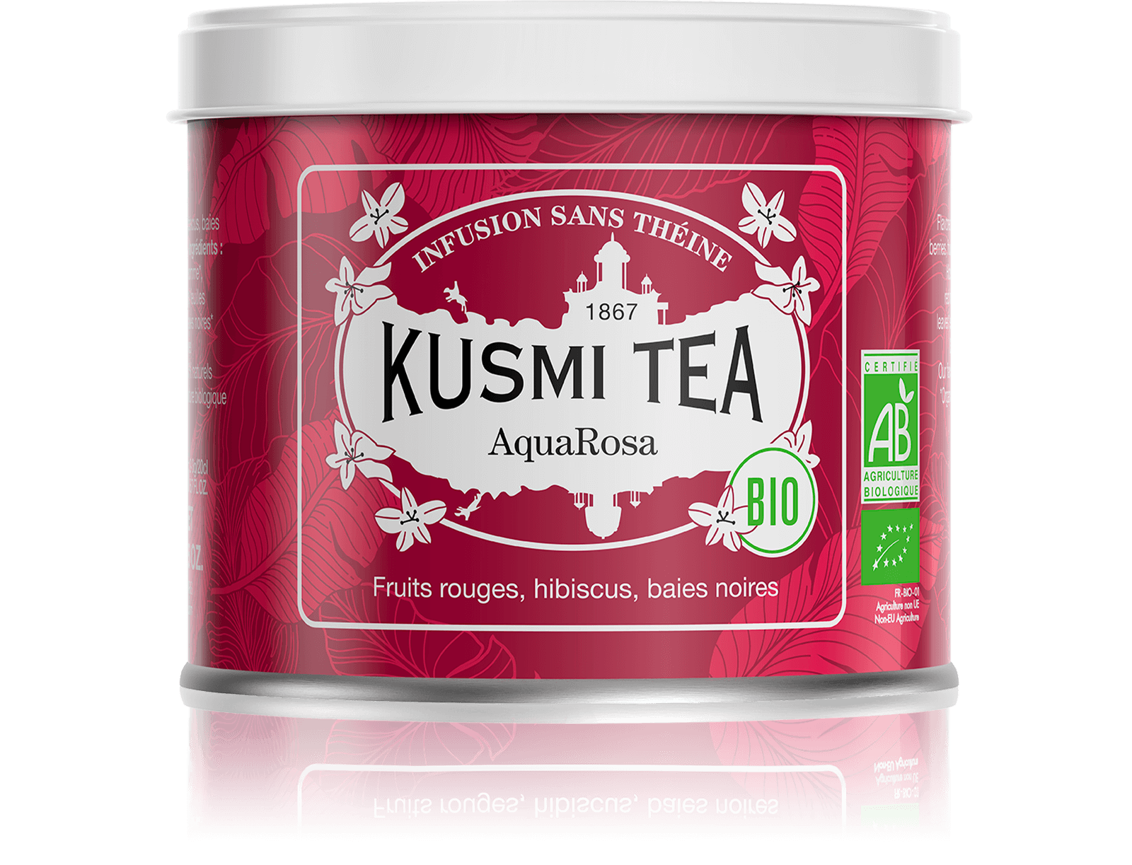 AquaRosa-Infusion hibiscus, fruits rouges Boîte 100 g