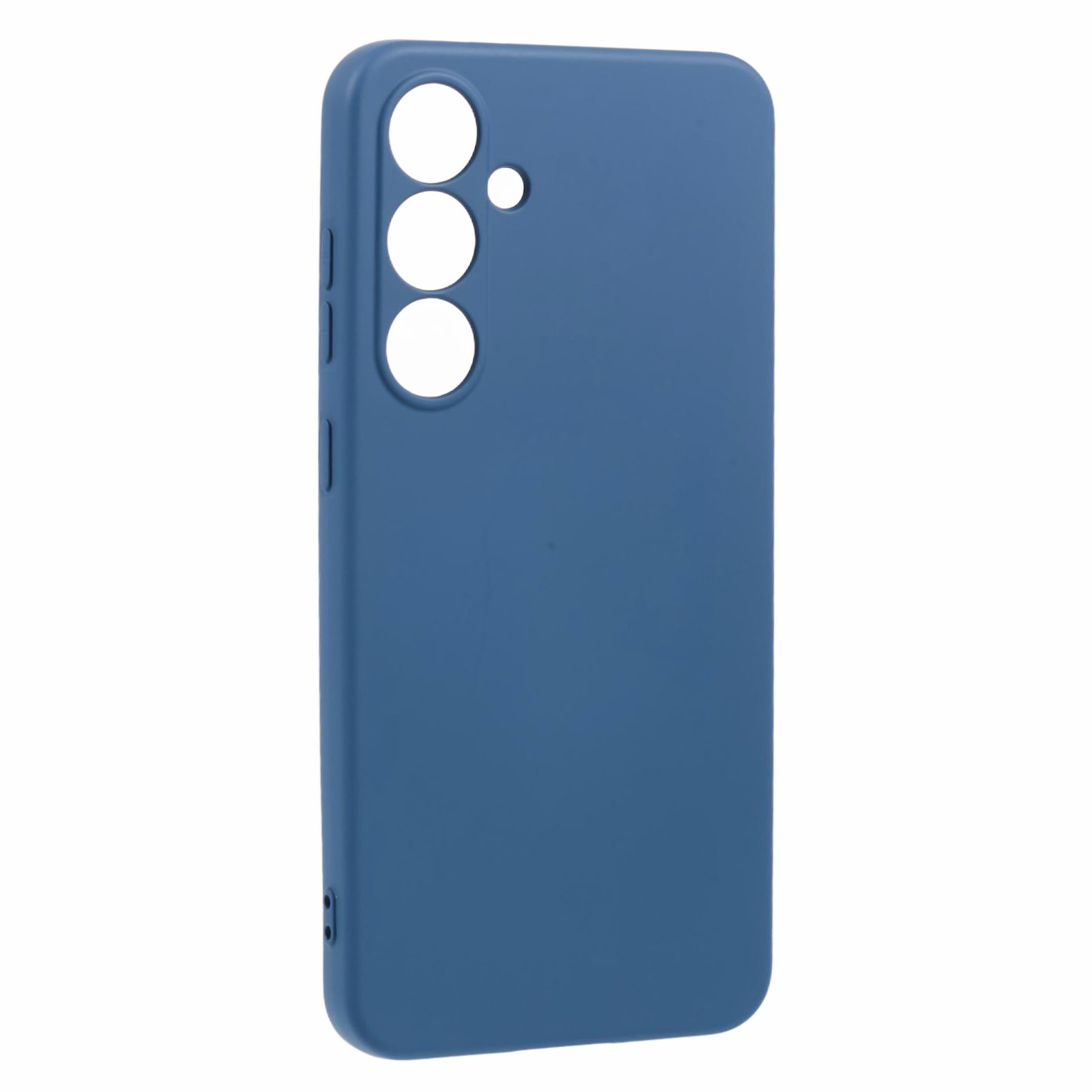 Samsung Galaxy S24 FE Gummi Case Hülle mit Kameraschutz - Dunkelblau (Matt)