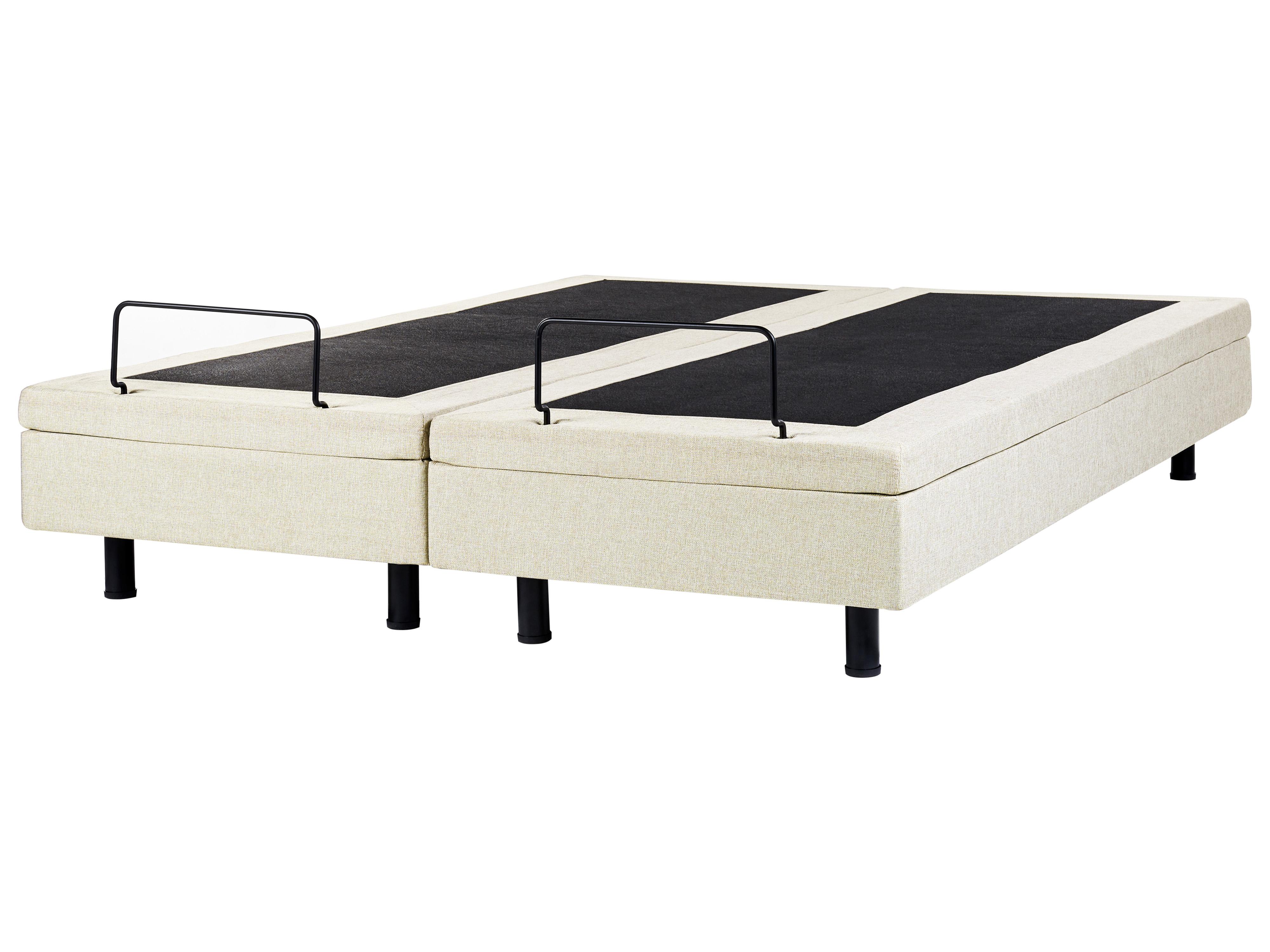Verstelbaar bed zonder hoofdbord Stof CASTELLAN 180 x 200 cm Beige