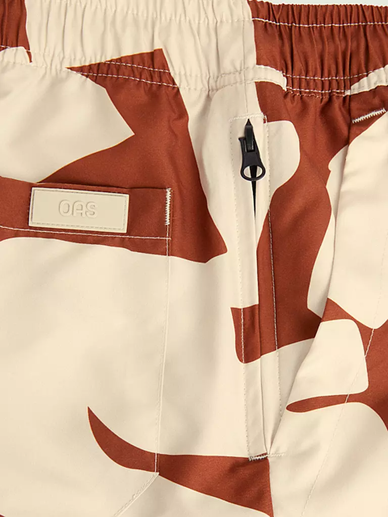 OAS Badeshorts RUSSETT PUZZLOTEC rot
