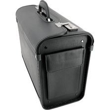 Valise pour pilotes 'Genova', similicuir, noir