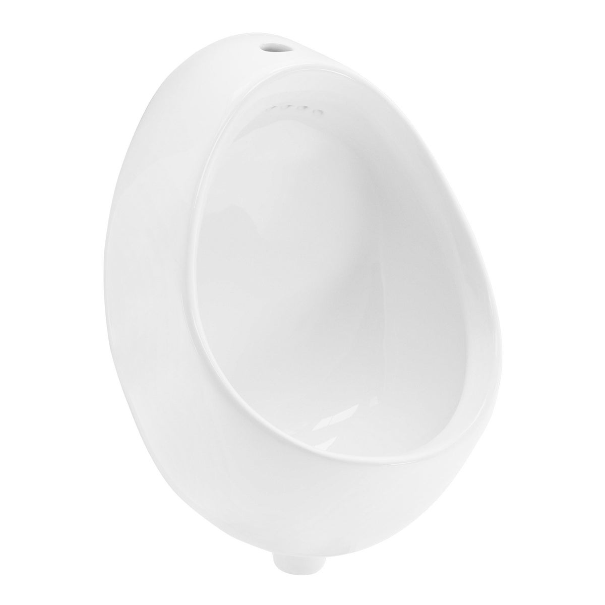 ECD Germany Urinoir, boveninlaat, wit, hoogwaardig keramisch urinoir, modern design, 35 x 42 x 30 cm, rond, randloos, afvoer aan de achterkant, toileturinoir, zuigurinoirbak