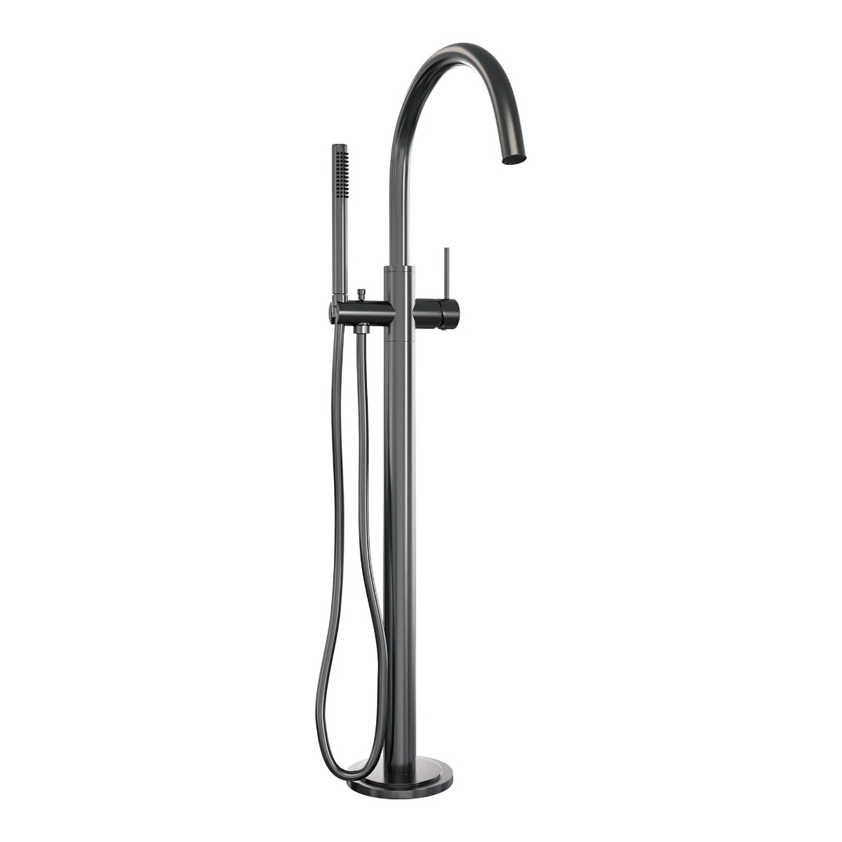 Brauer Gunmetal Edition vrijstaande badmengkraan met staafhanddouche gunmetal geborsteld PVD