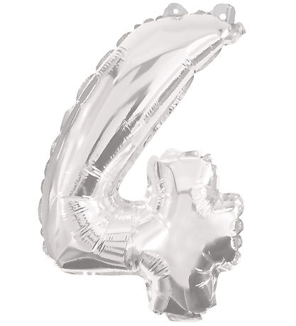 Decorata Party Folienballon - 85 cm - Nr. 4 - Silber