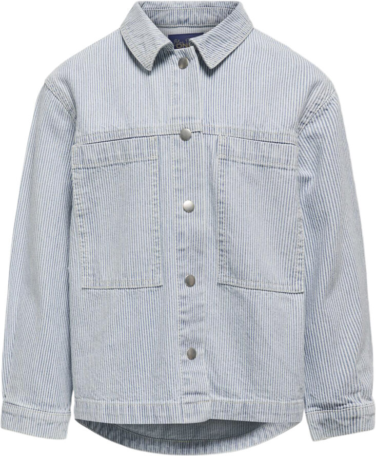 ONLY KOGGINA L/S STRIPE POCKE JACKET PNT Light blue denim